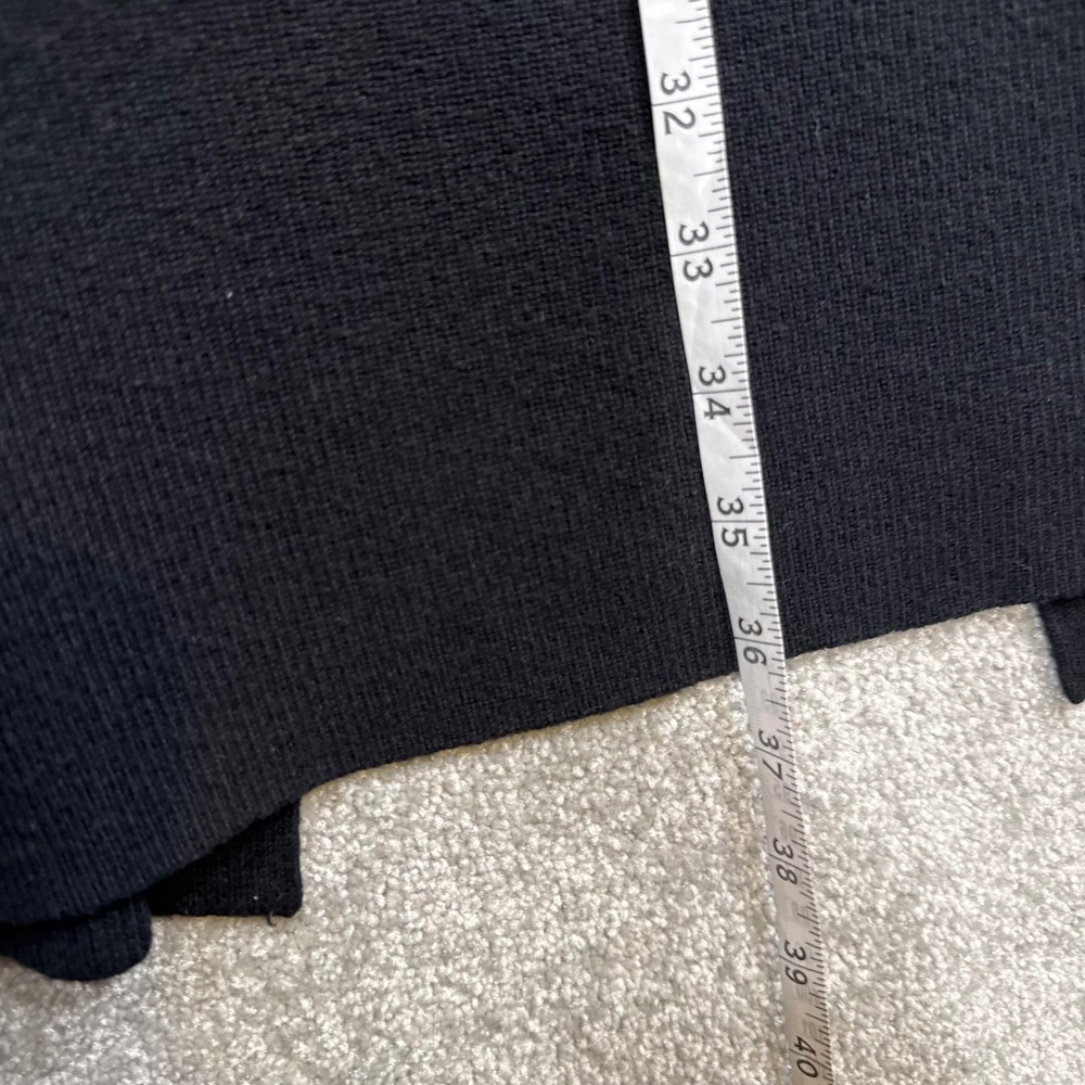 Jenni Kayne Ludlow Cashmere Blend Black Midi Pencil Skirt Ribbed Knit Slit Small - Picture 10 of 11